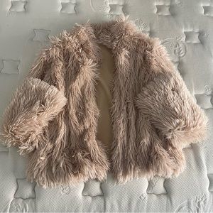 Light Pink Faux Fur Jacket